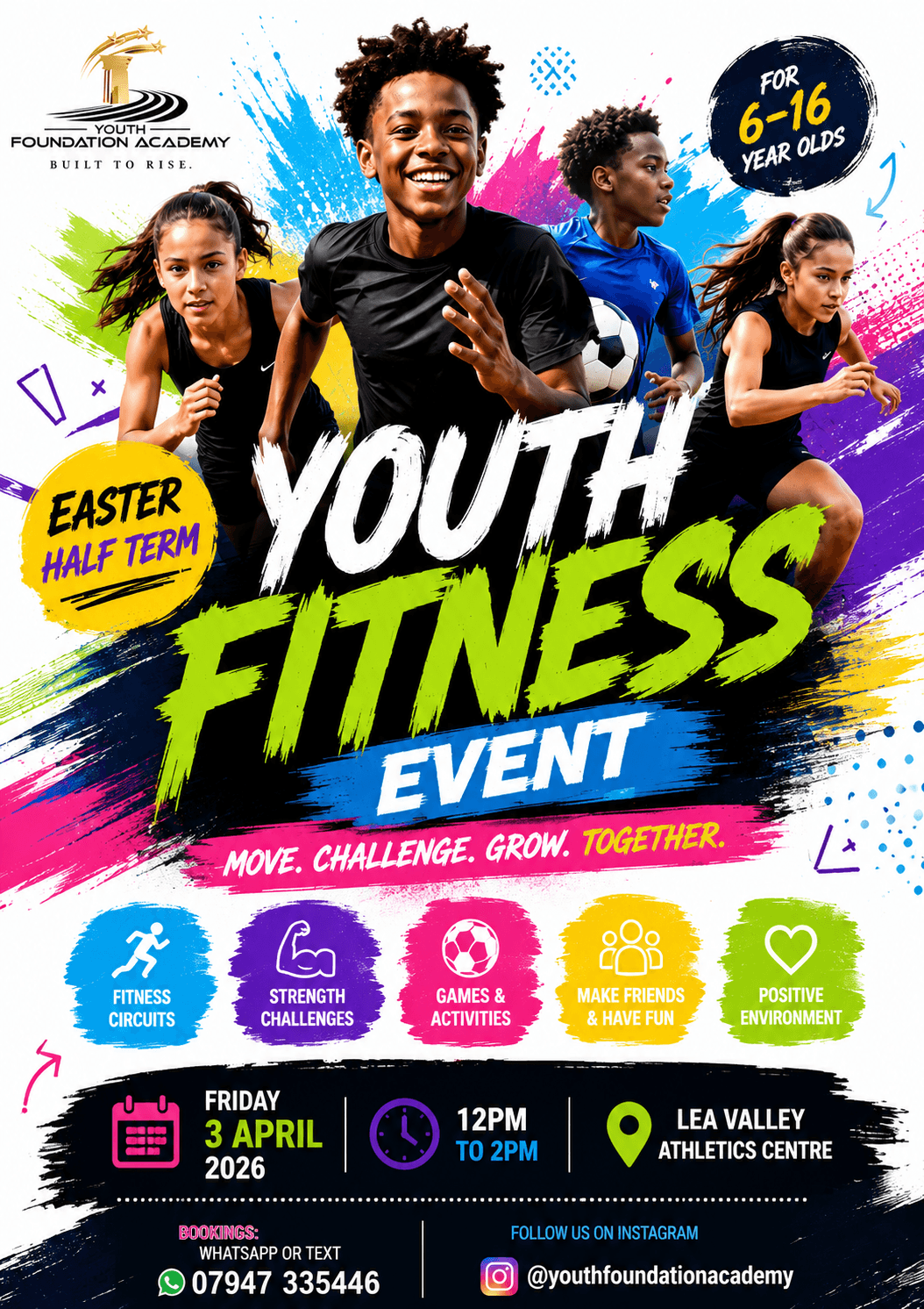 Young people taking part in a community fitness session